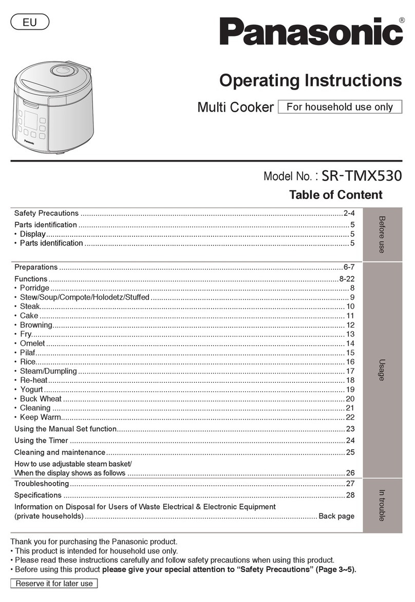 Panasonic SR-TMX530 operating instructions