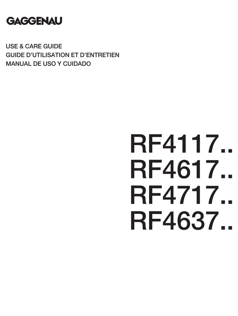 Gaggenau RF4637 Series User manual