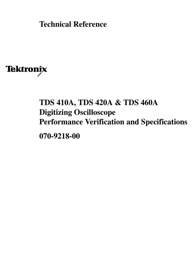 Tektronix TDS 410A Use and care manual