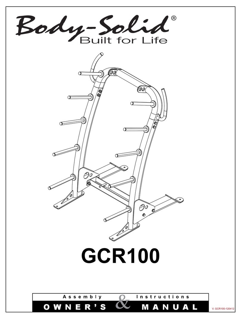Body Solid GCR100 owner's manual