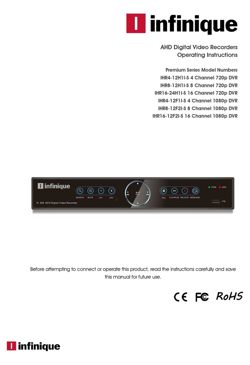 Infinique IHR16-12F2I-S operating instructions