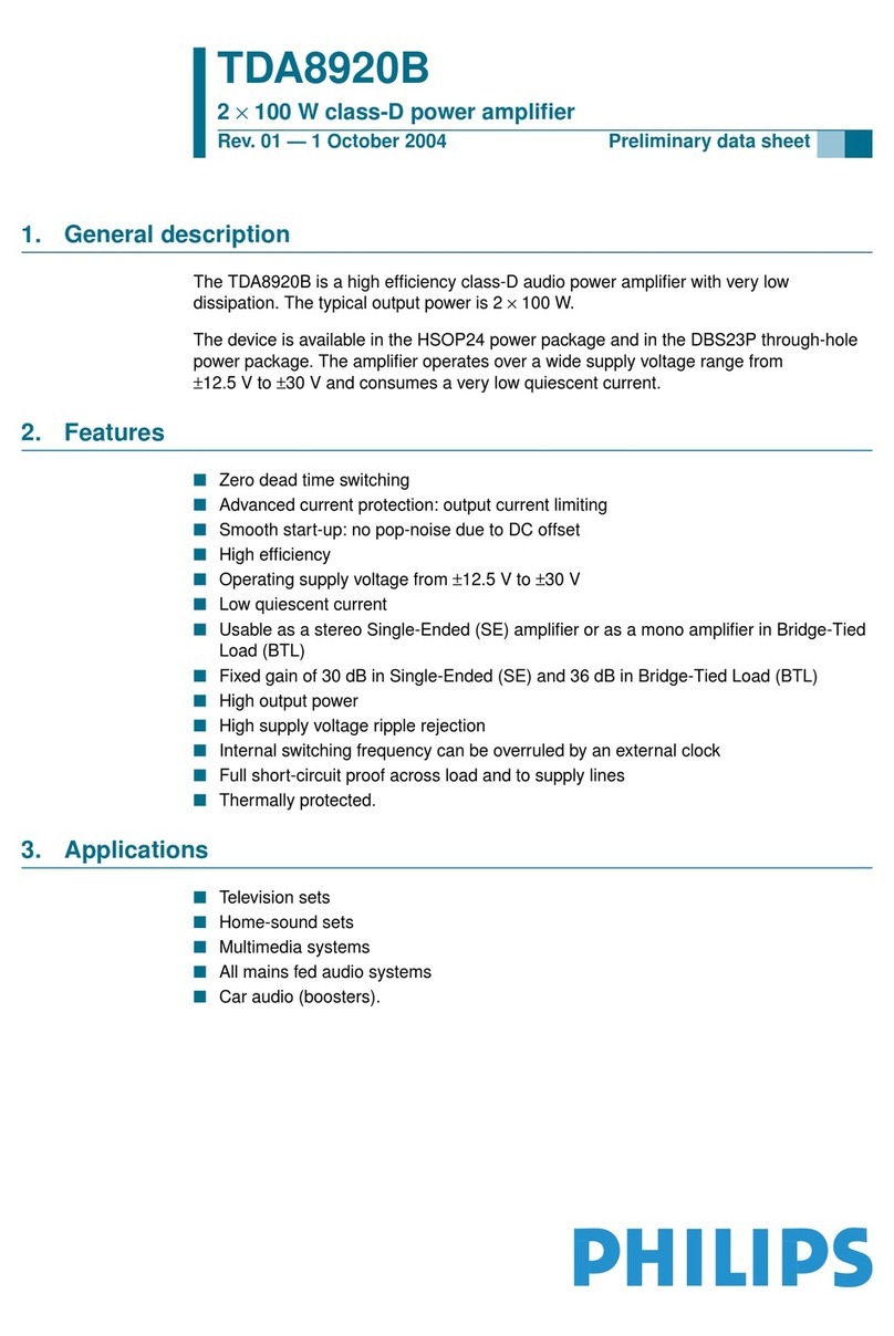 Philips TDA8920B User manual