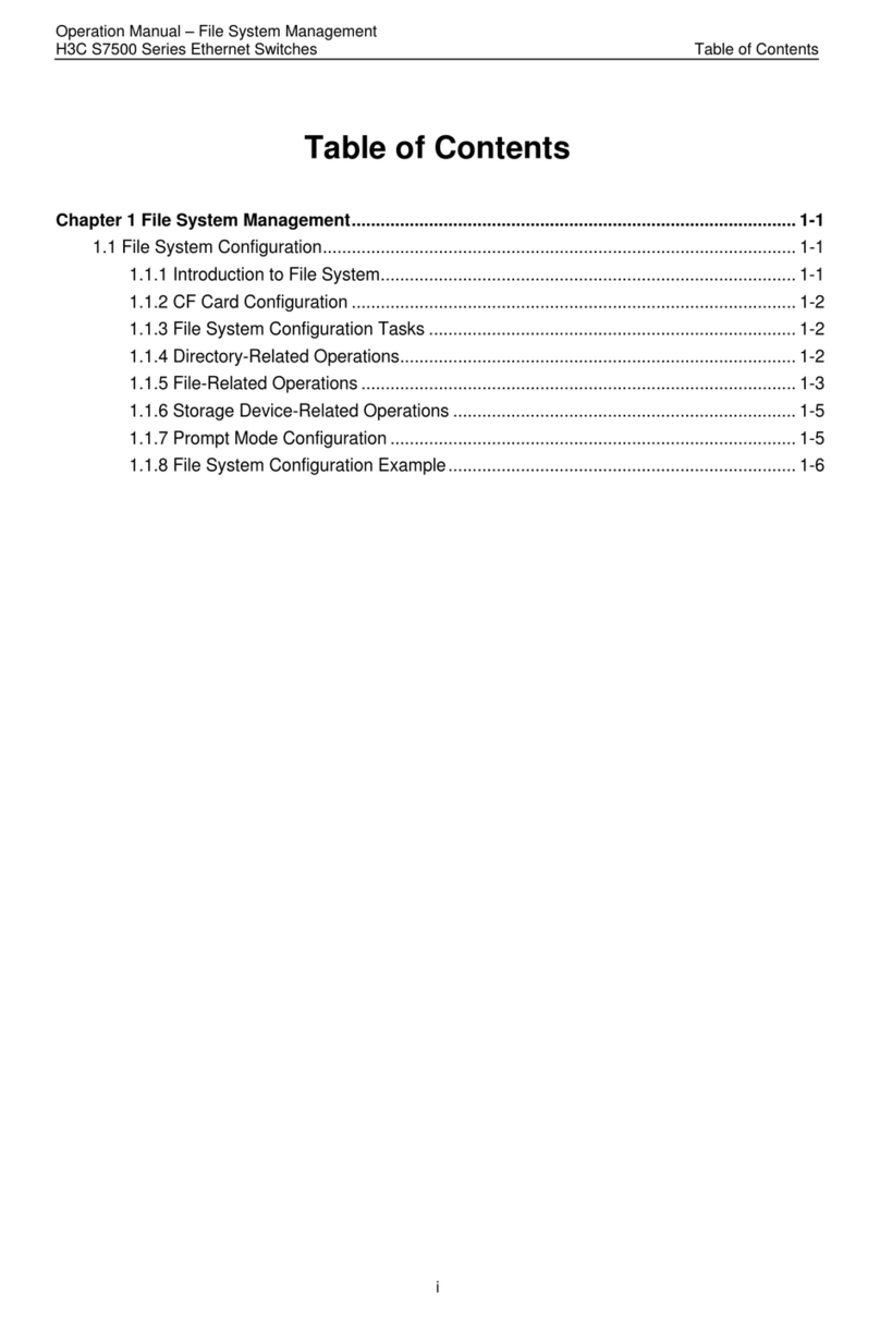 H3C S7500 Series User manual H3C S7500 Series User manual
