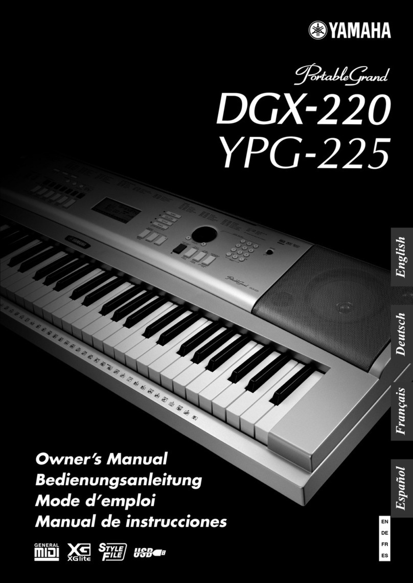 Yamaha Portable Grand YPG-225 User manual