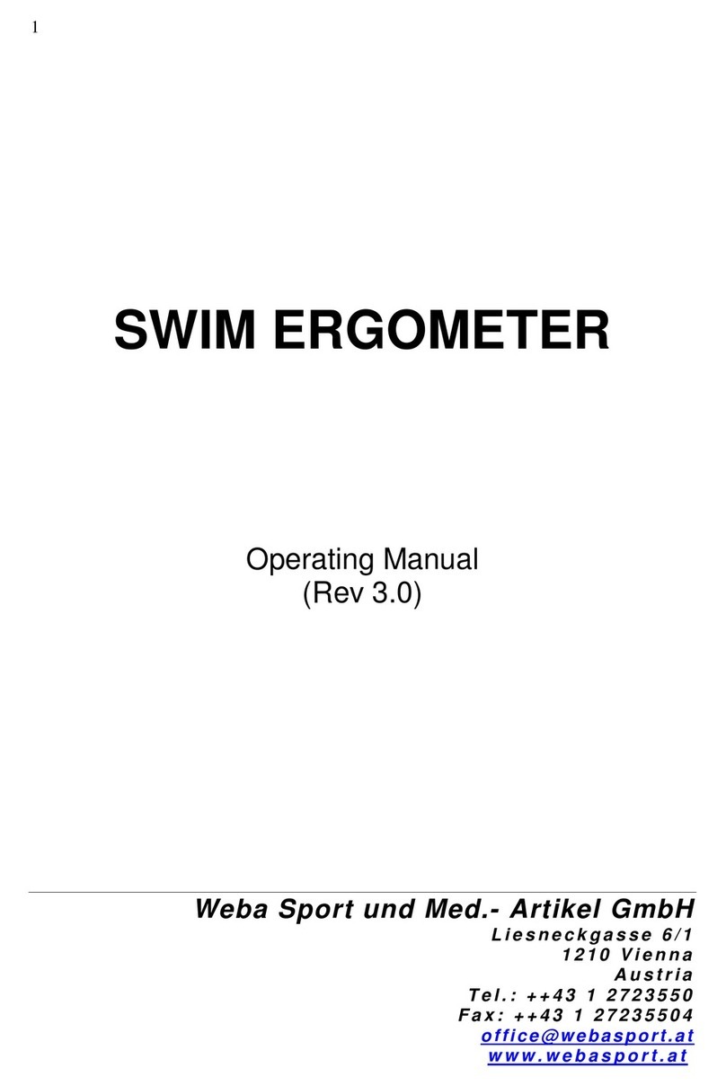 Weba Sport SWIM ERGOMETER operating manual
