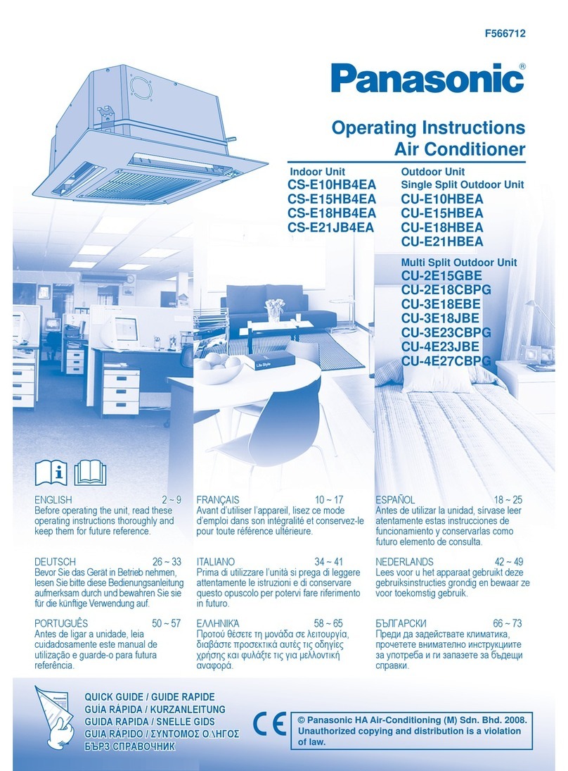 Panasonic CU-4E27CBPG User manual