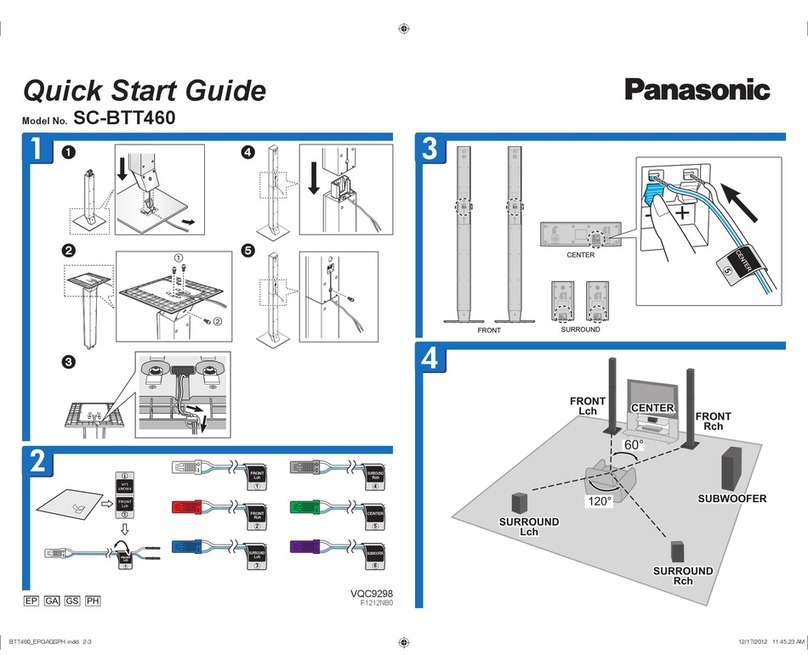 Panasonic SC-BTT460 quick start guide