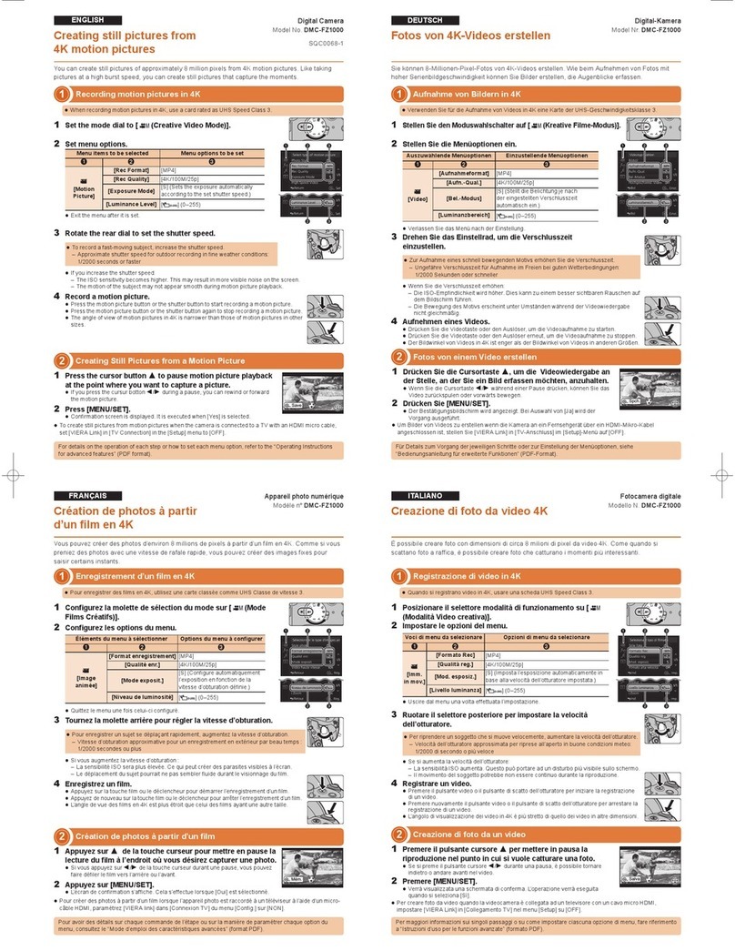 Panasonic Lumix DMC-FZ1000 User manual Panasonic Lumix DMC-FZ1000 User manual