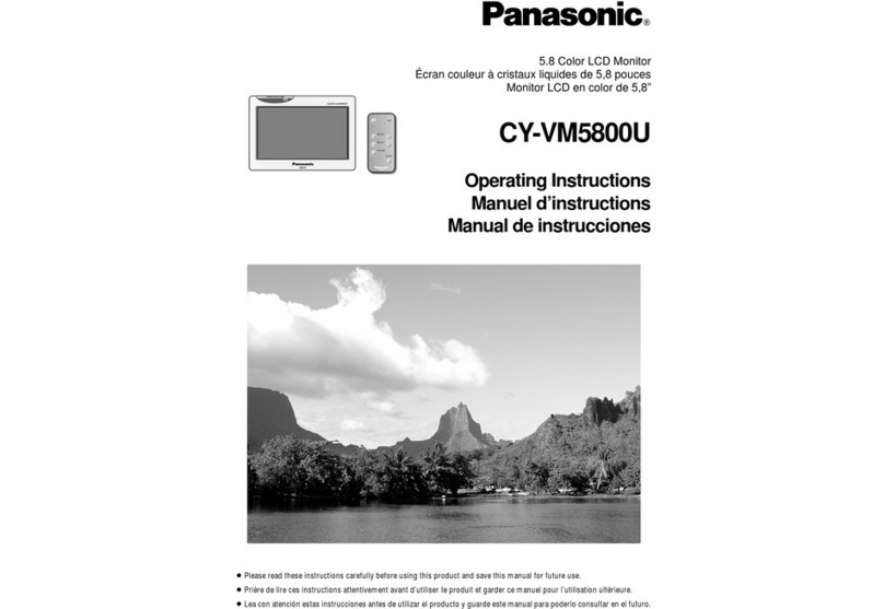 Panasonic CYVM5800U - 5.8" CLR MONITOR/DVD User manual