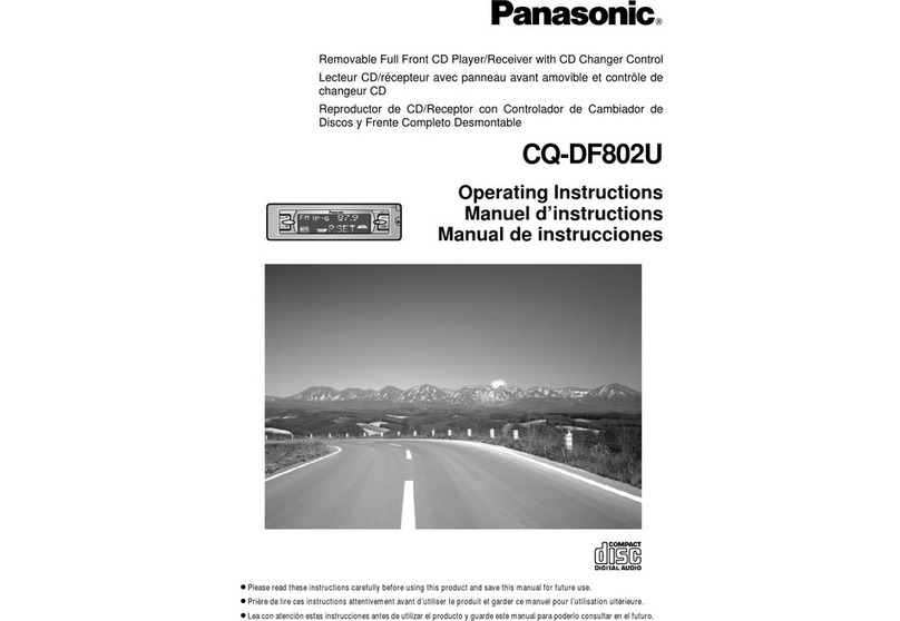 Panasonic CQDF802U - AUTO RADIO/CD DECK User manual