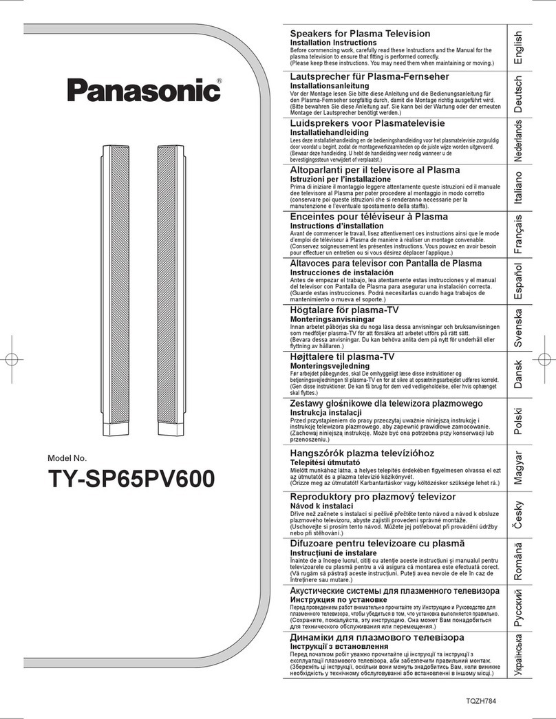 Panasonic TY-SP65PV600 User manual