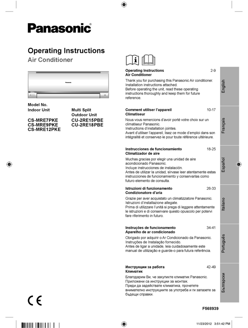 Panasonic CU-2RE18PBE User manual Panasonic CU-2RE18PBE User manual