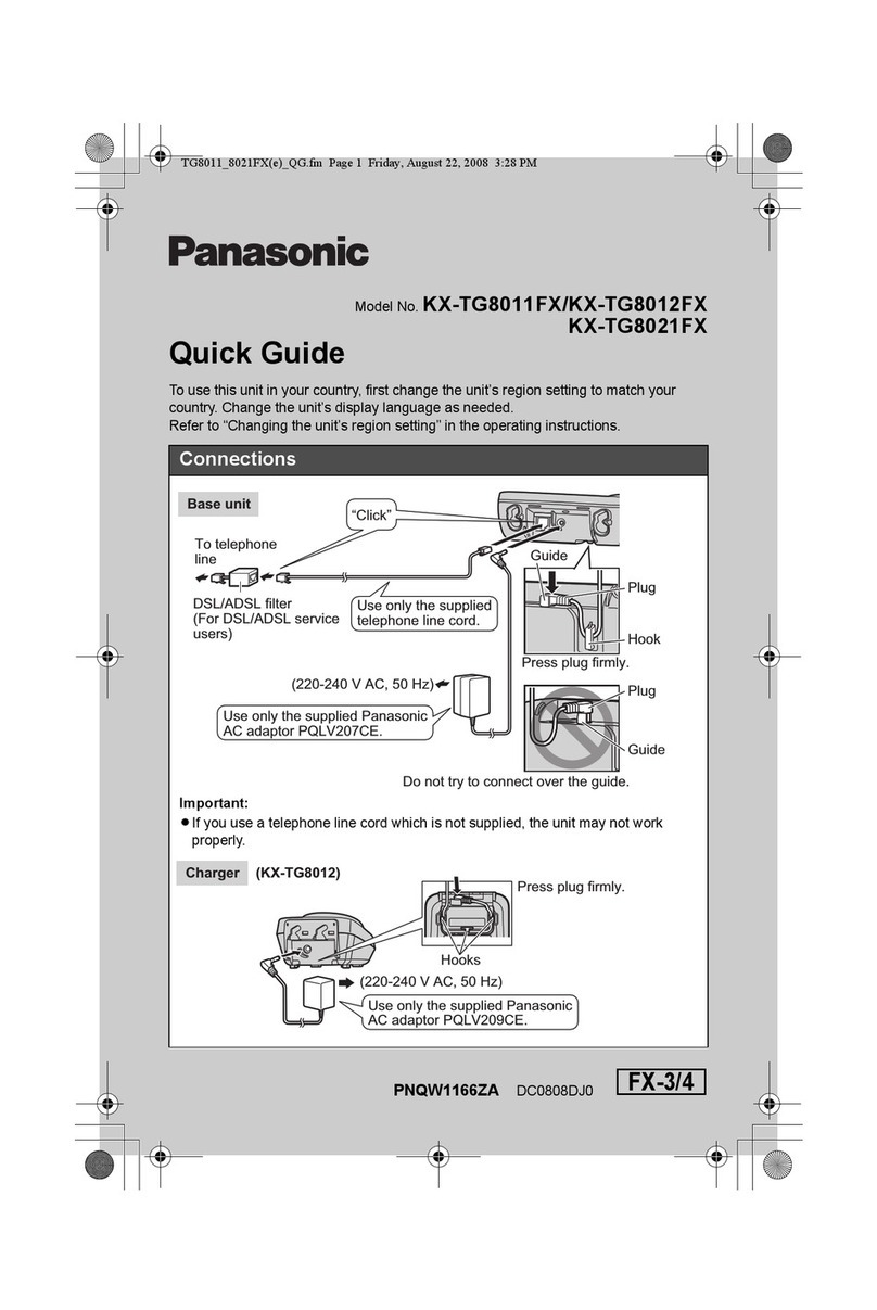 Panasonic KX-TG8021FX quick guide