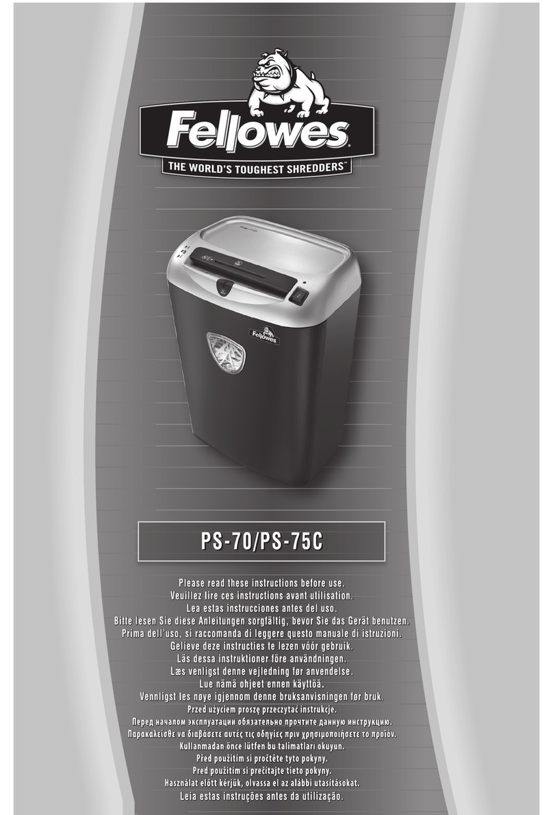 Fellowes Powershred PS-70 instructions