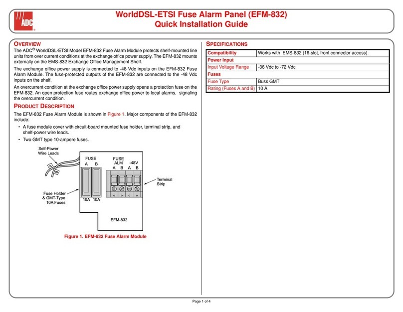 ADC EFM-832 Quick installation guide