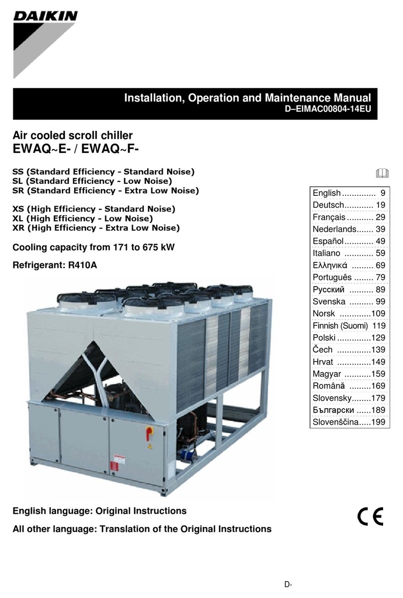 Daikin EWAQ-E Installation, operation and maintenance manual