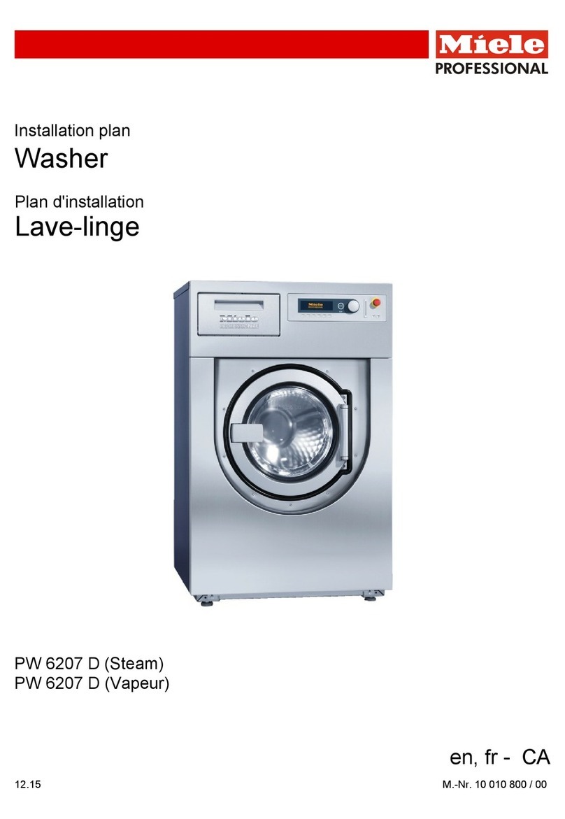 Miele PW 6207 Installations plan