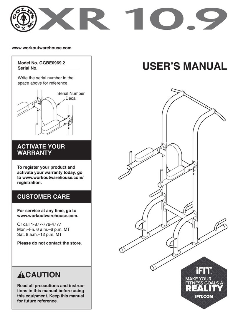 ICON Health & Fitness XR 10.9 GGBE0969.2 User manual