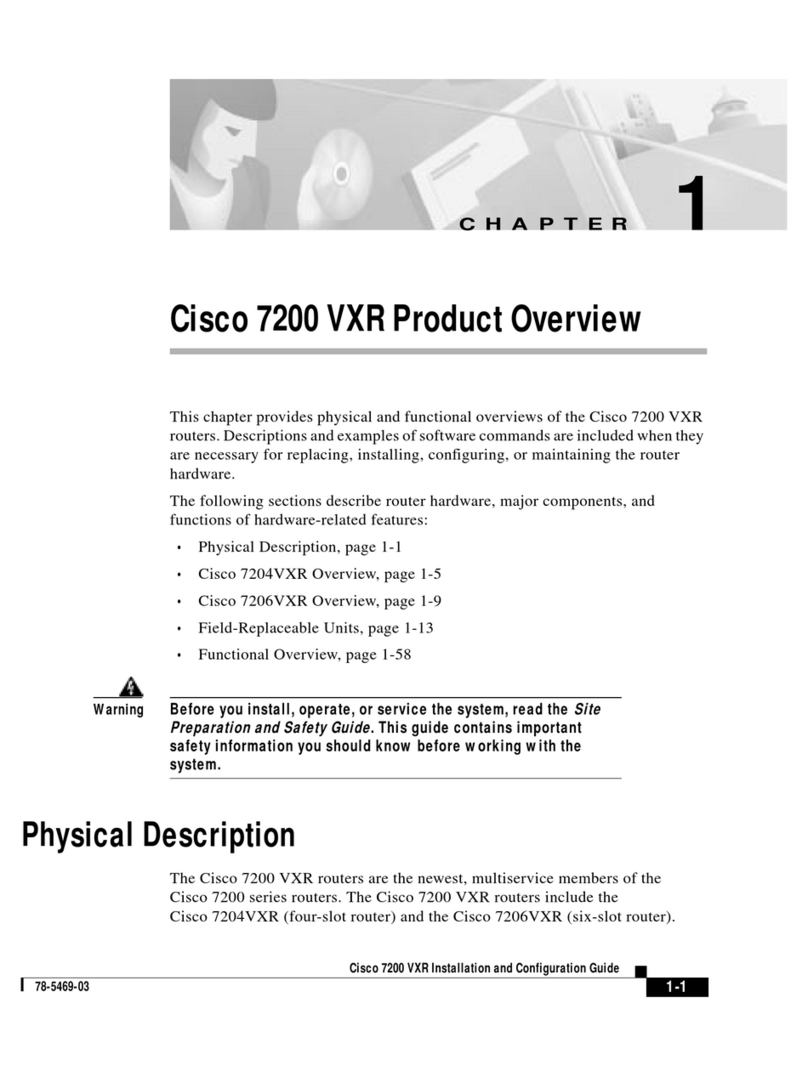 Cisco 7200 VXR Series User manual