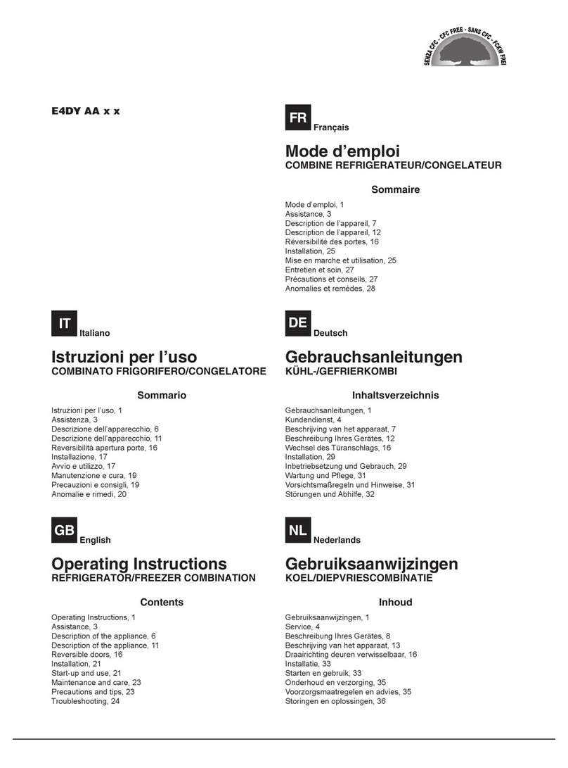 Hotpoint E4DY AA Series User manual Hotpoint E4DY AA Series User manual
