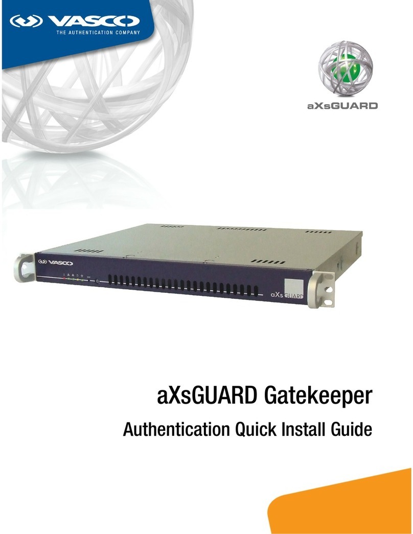 Vasco aXsGUARD Gatekeeper AG-3000 Series Quick install guide