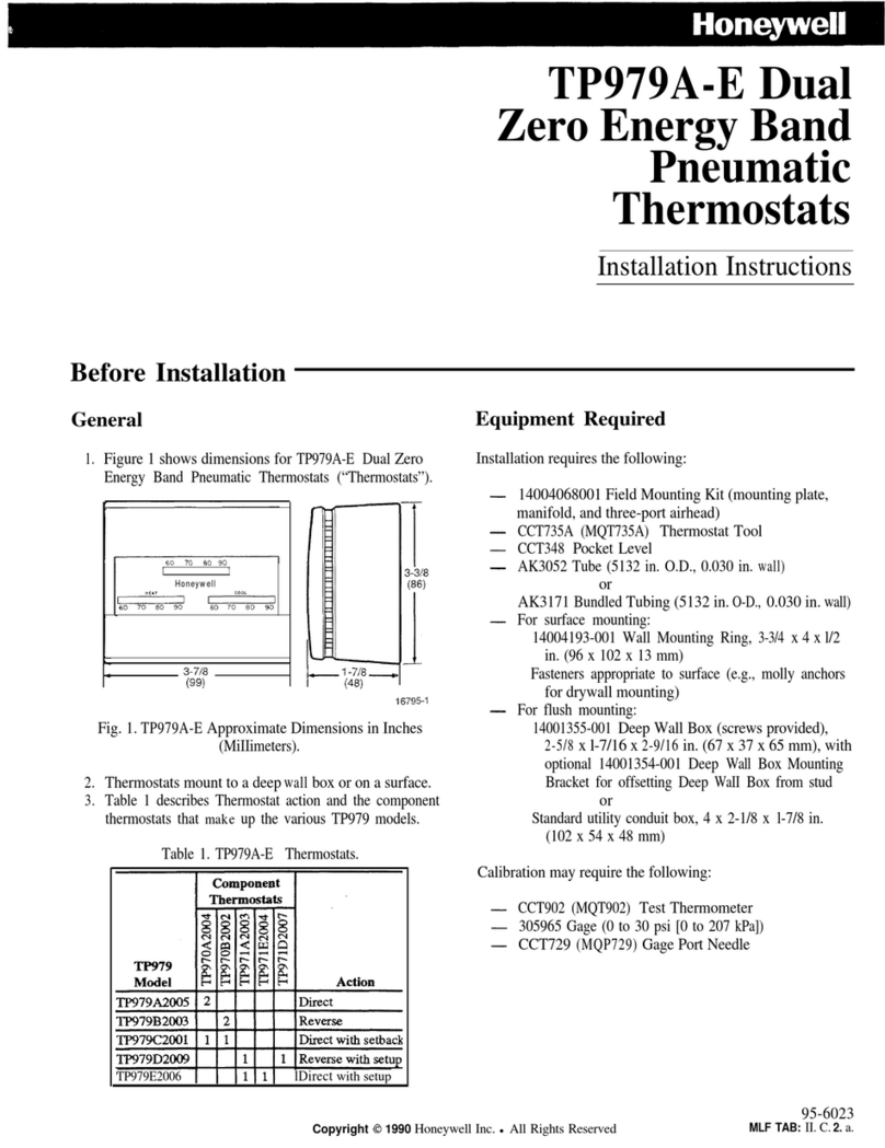 Honeywell TP979A-E User manual