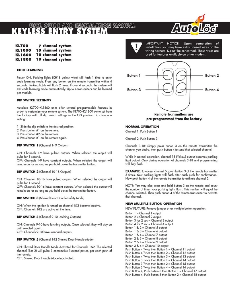 AutoLoc KL700 User guide and installation manual