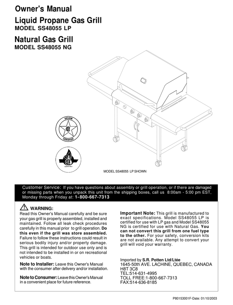 Patio Chef SS48055 LP owner's manual