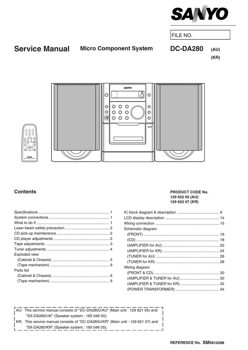 Sanyo DC-DA280 Service manual