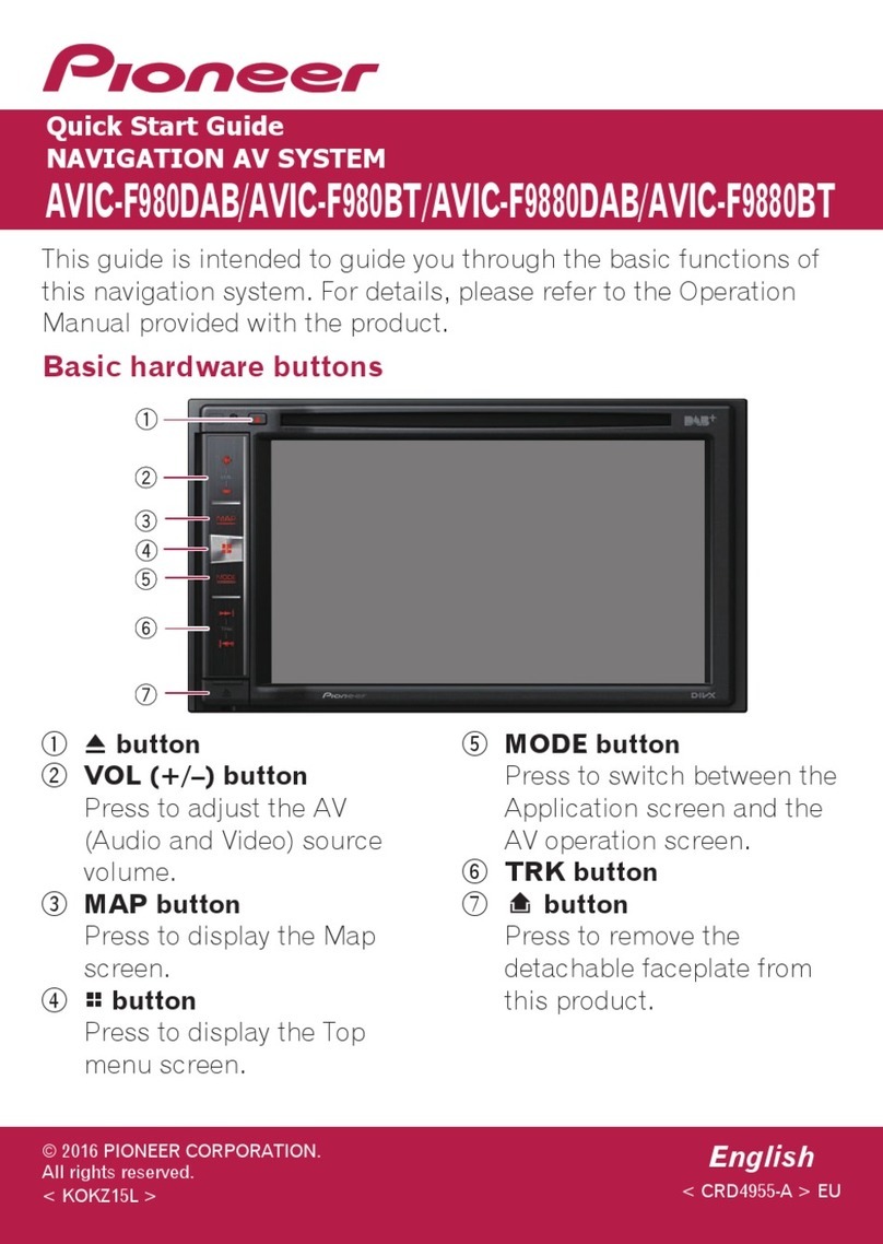 Pioneer AVIC-F9880BT User manual