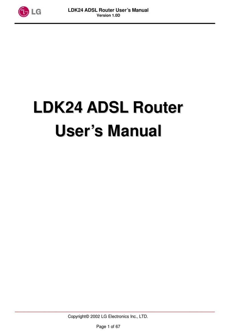 LG LDK24 ADSL Router user manual