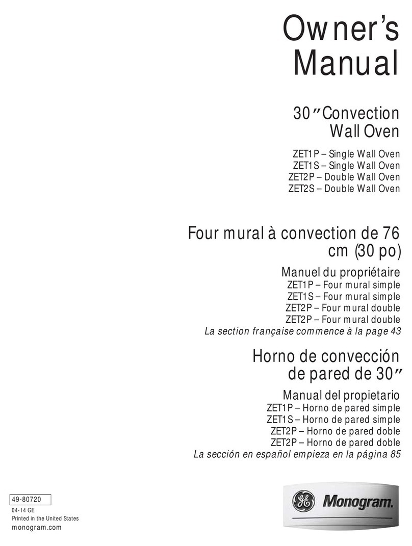 Monogram ZET2S owner's manual