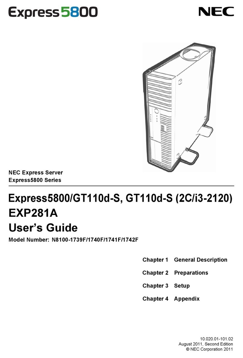 NEC Express5800/GT110d-S (2C/i3-2120) EXP281A user guide