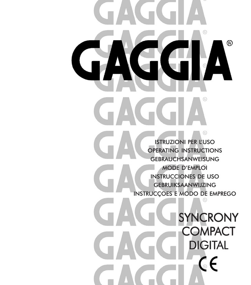 Gaggia sup025ydr User manual