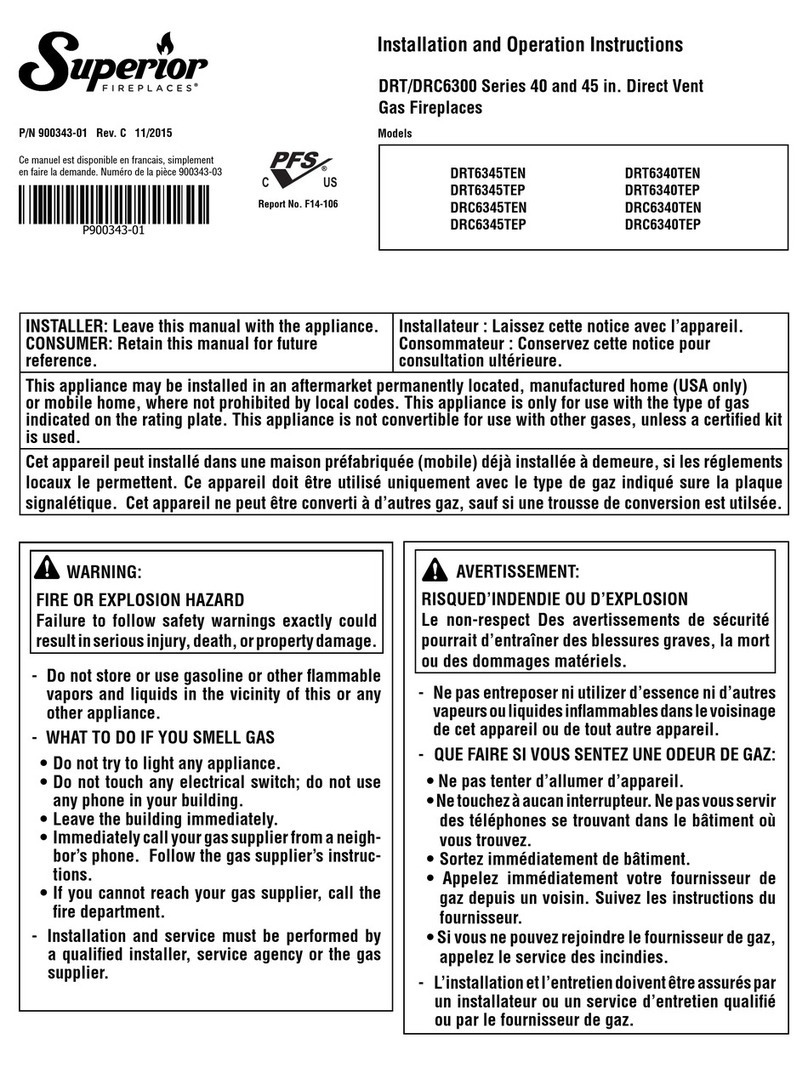 Superior DRC6340TEP User manual