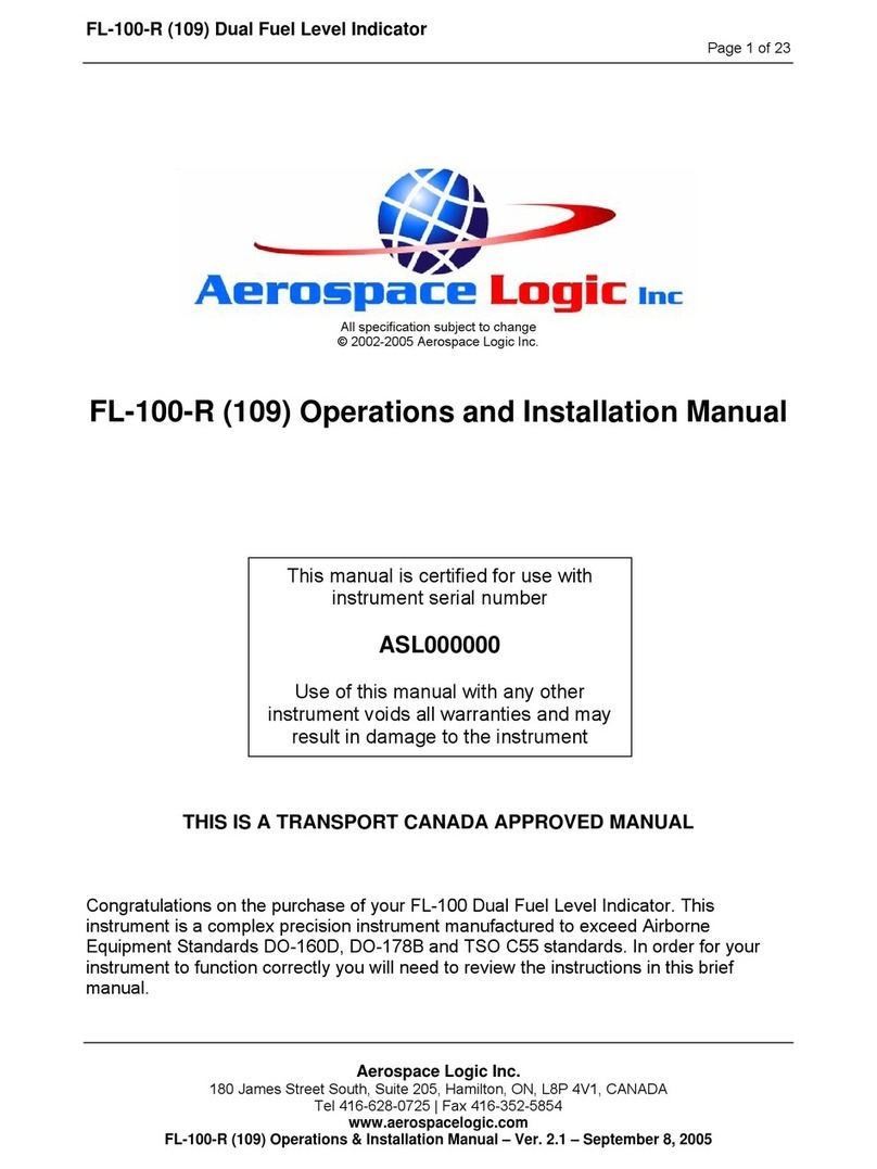 Aerospace Logic FL-100-R Operation and installation guide Aerospace Logic FL-100-R Operation and installation guide