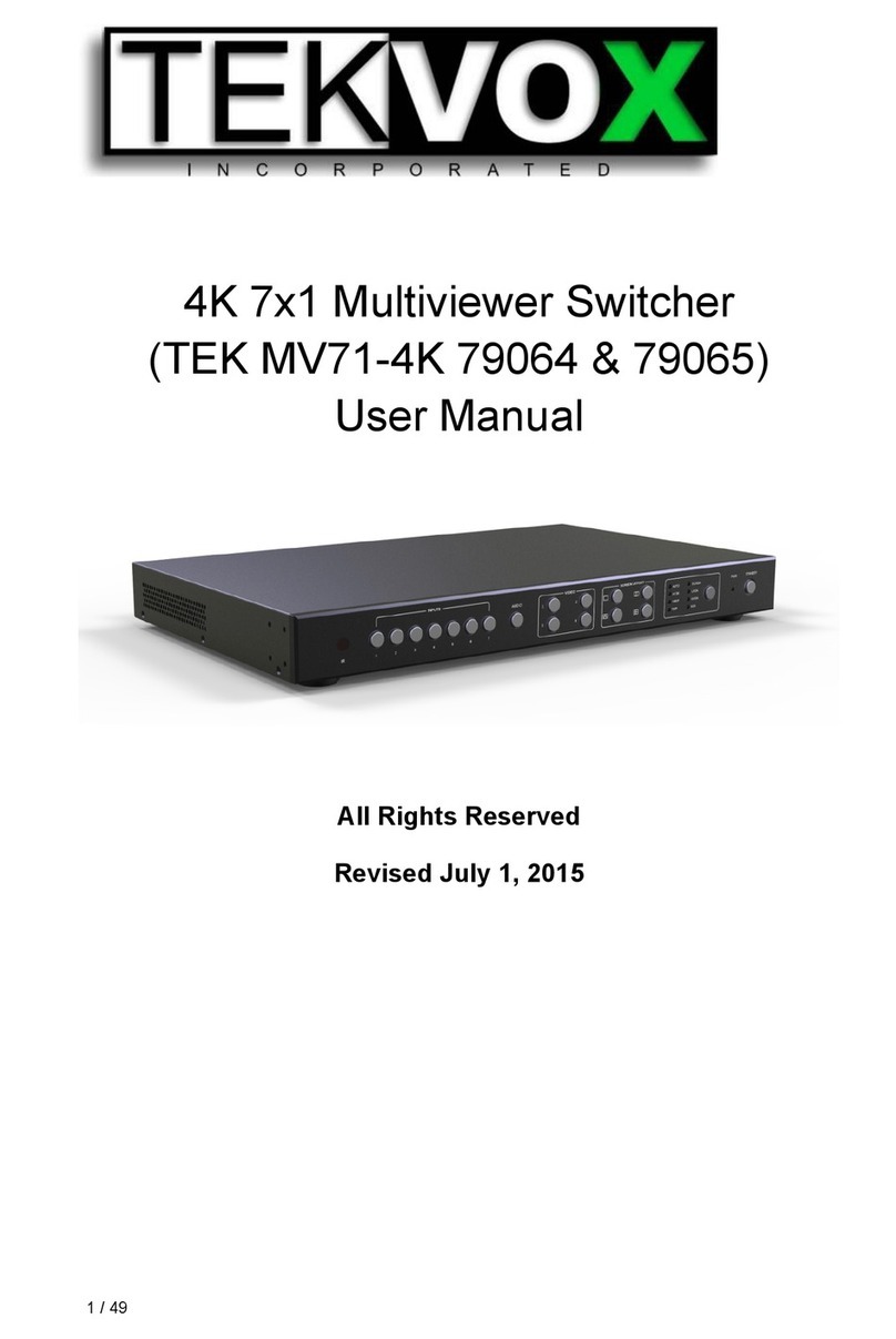 Tekvox TEK MV71-4K 79065 User manual Tekvox TEK MV71-4K 79065 User manual