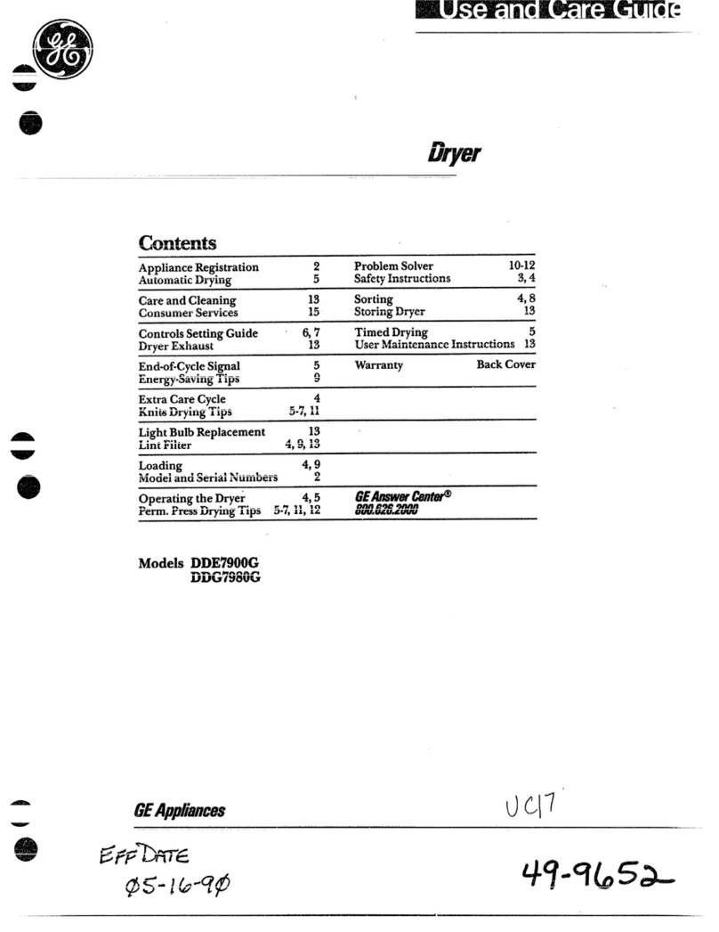 GE DDG7980G User manual