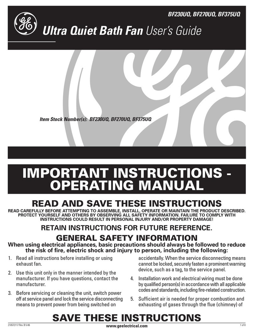 GE BF230UQ User manual