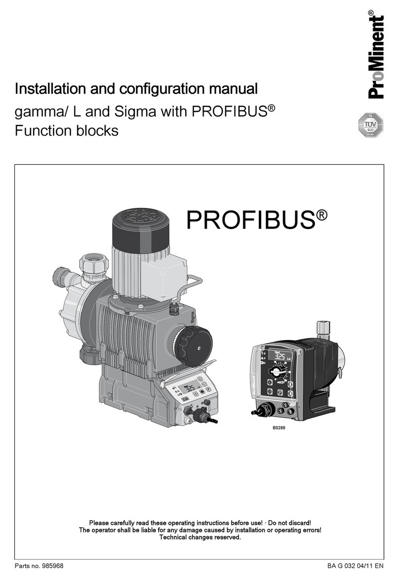 ProMinent gamma/l Installation and configuration manual