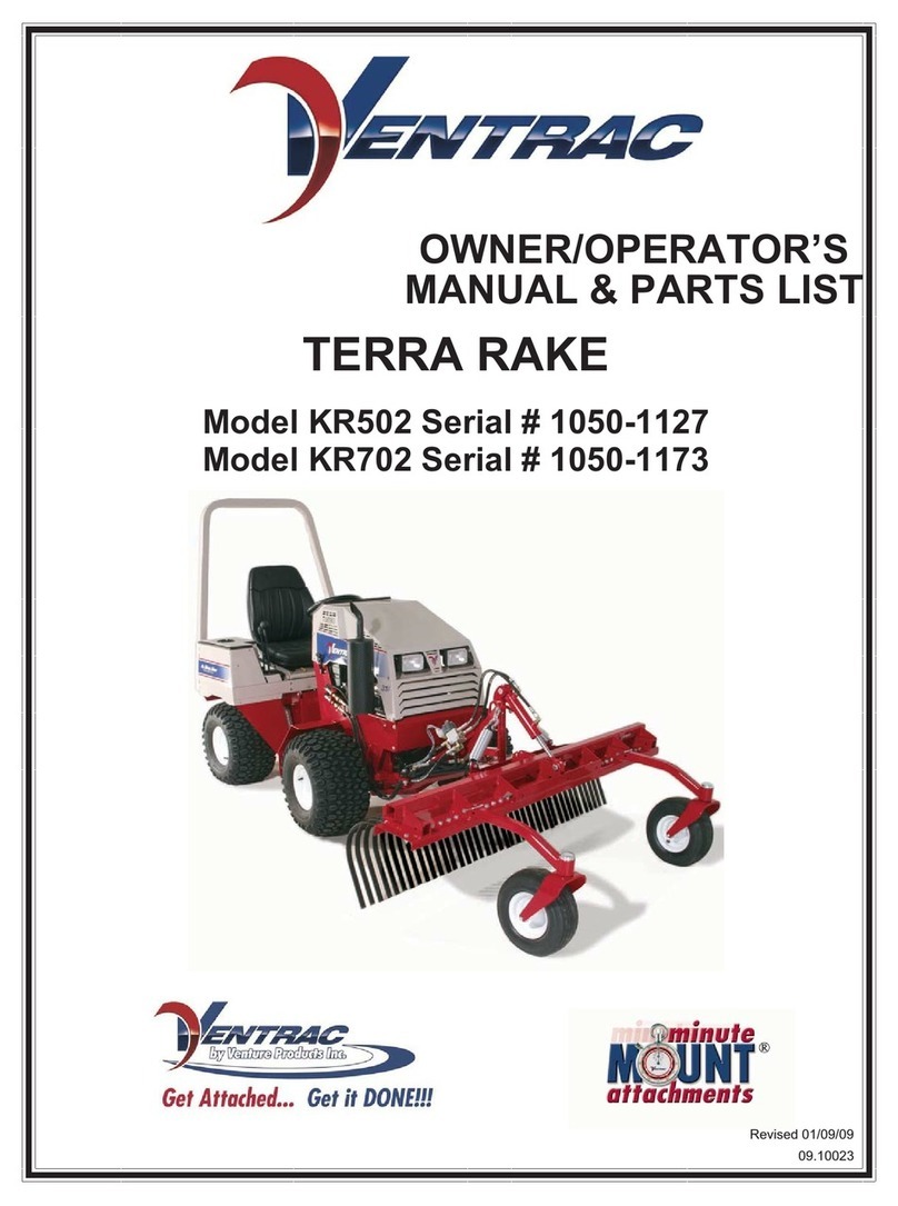 Ventrac Terra Rake KR502 Owner's and operator's manual