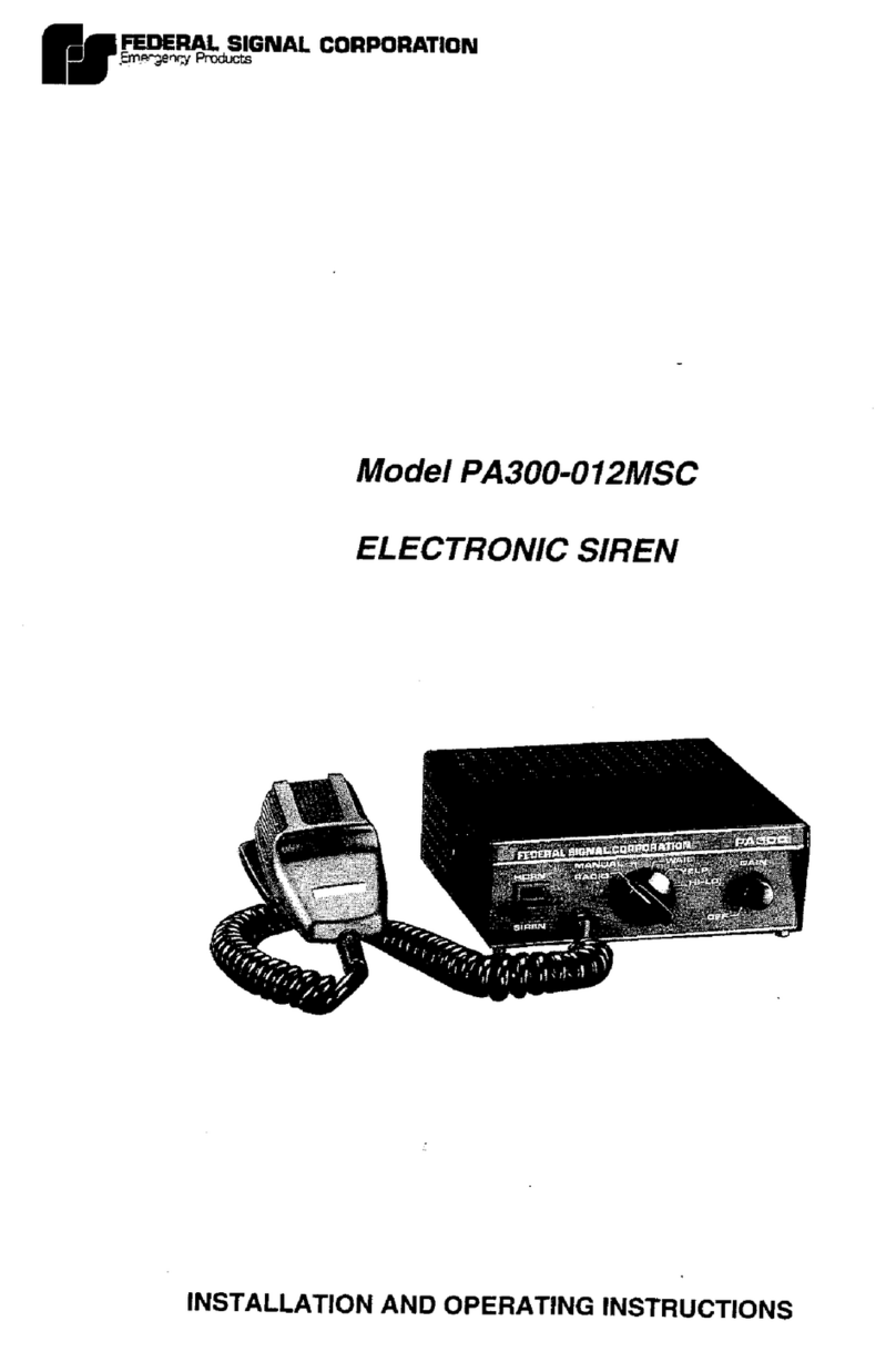 Federal Signal Corporation PA300-012MSC User manual