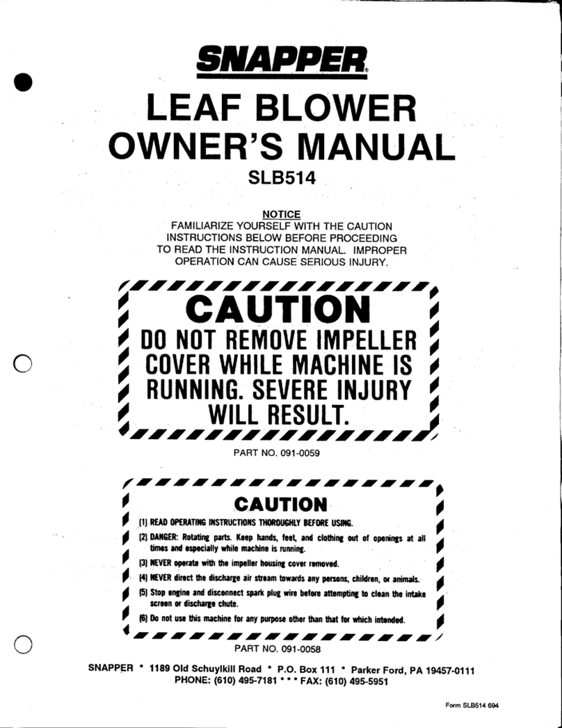 Snapper SLB514 User manual