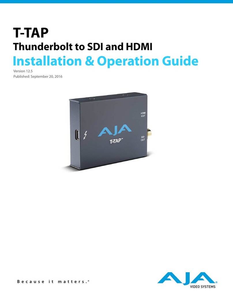AJA T-TAP Installation & operation guide