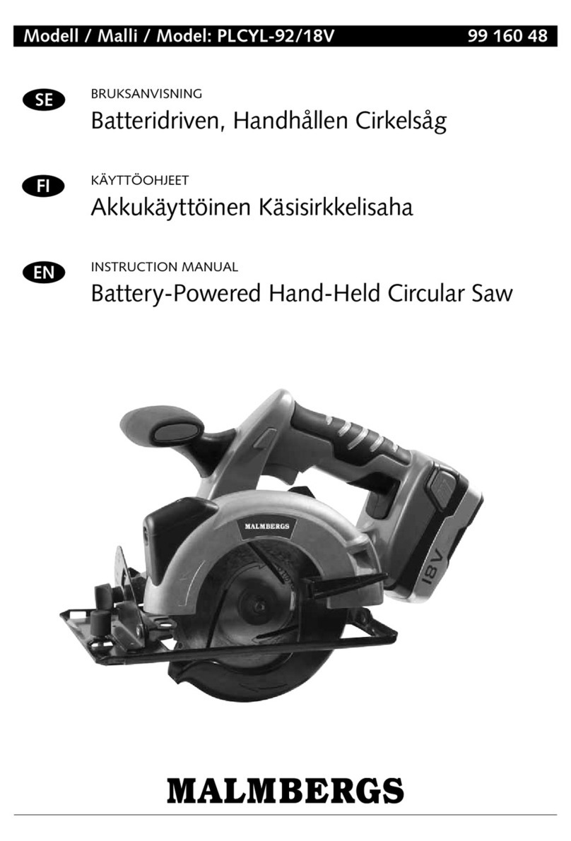 Malmbergs PLCYL-92/18V instruction manual