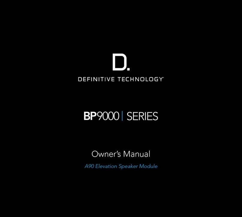 Definitive Technology BP9000 SERIES User manual