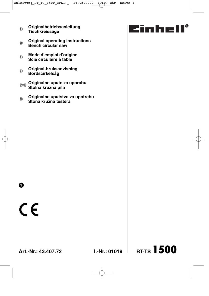 EINHELL BT-TS 1500 User manual