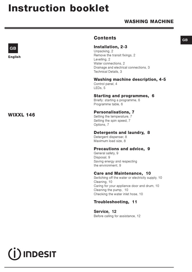 Indesit WIXXL 146 Instruction booklet