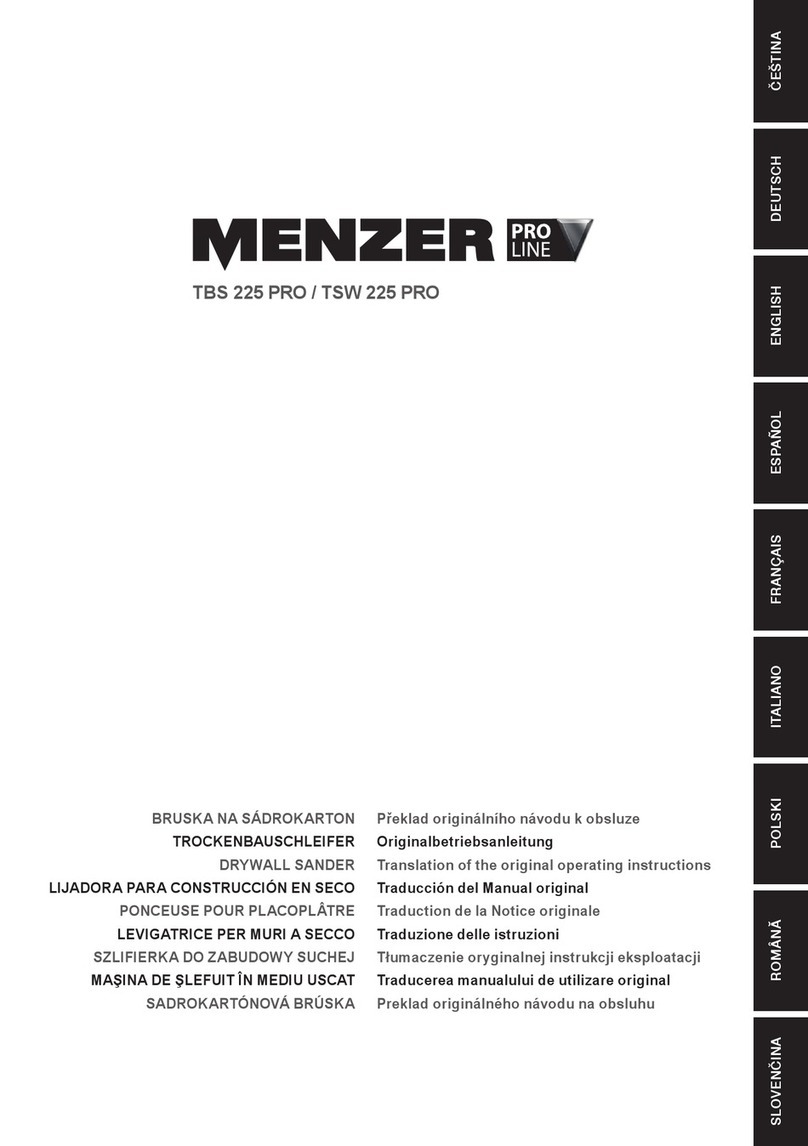 Menzer TBS 225 PRO Translation of the original operating instructions