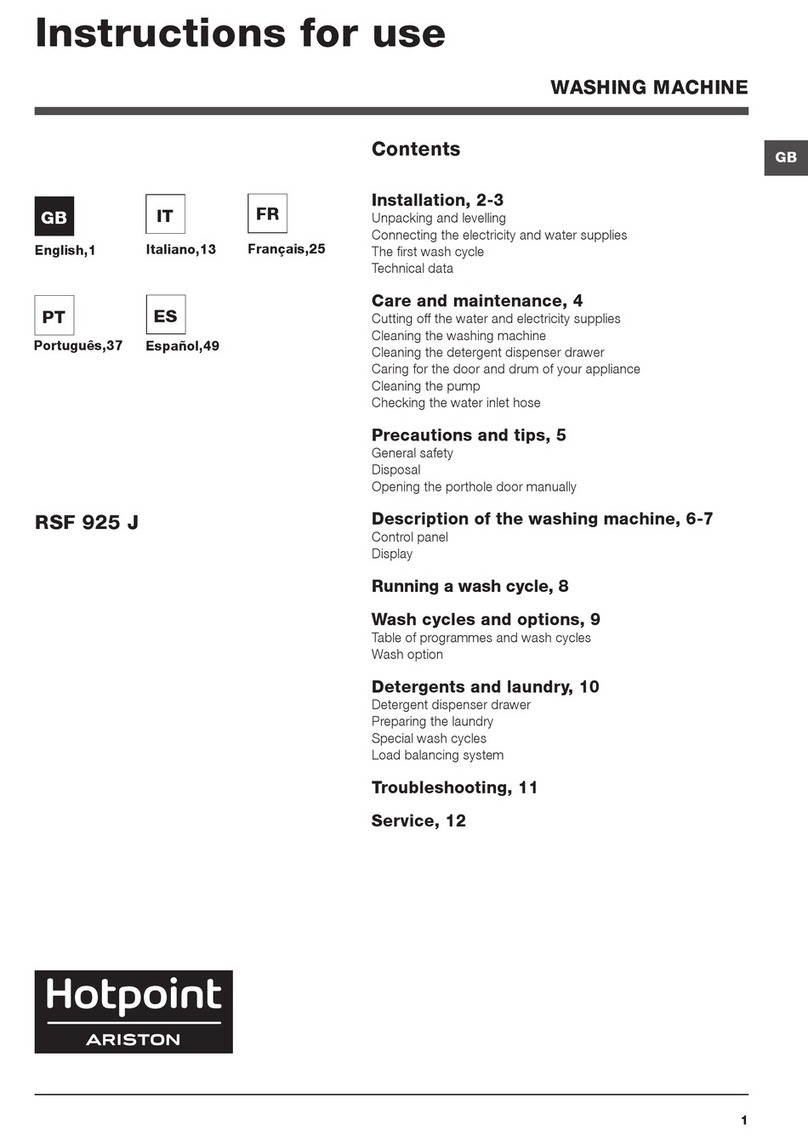 Hotpoint Ariston RSF 925 J Instructions for use